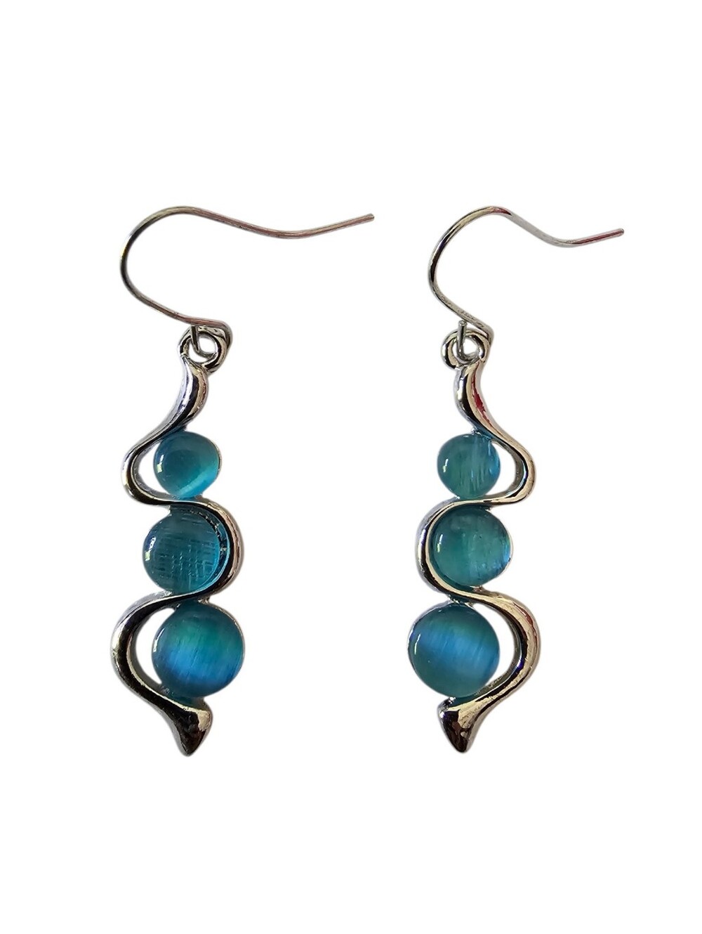 Handcrafted Gemstone Earrings (blue)